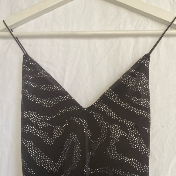 H&M black sequin zebra print dress Size Small - Picture 3 of 7